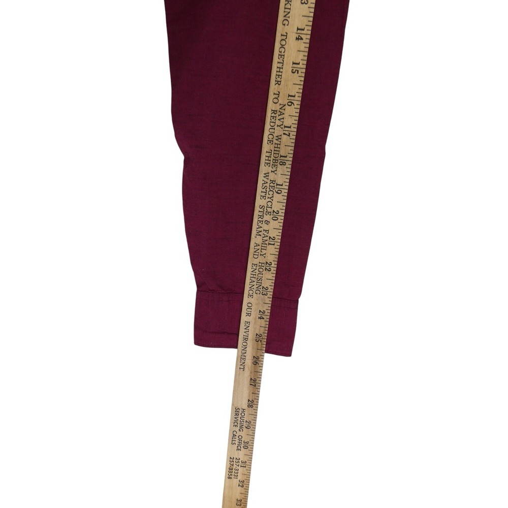 NWT Penguin Musingwear Button Up Shirt Size S Long Sleeve Burgundy preppy - Picture 9 of 11